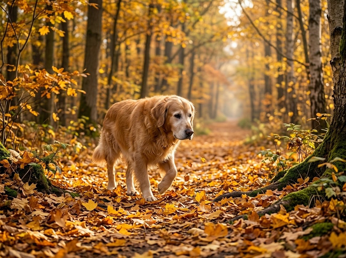Golden Retriever Walking Autumn … 202608040003